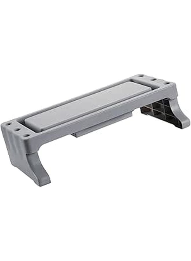 Multifunctional Monitor Stand Riser With Storage Drawer Gray Desktop Organizer Shelf - Image 1