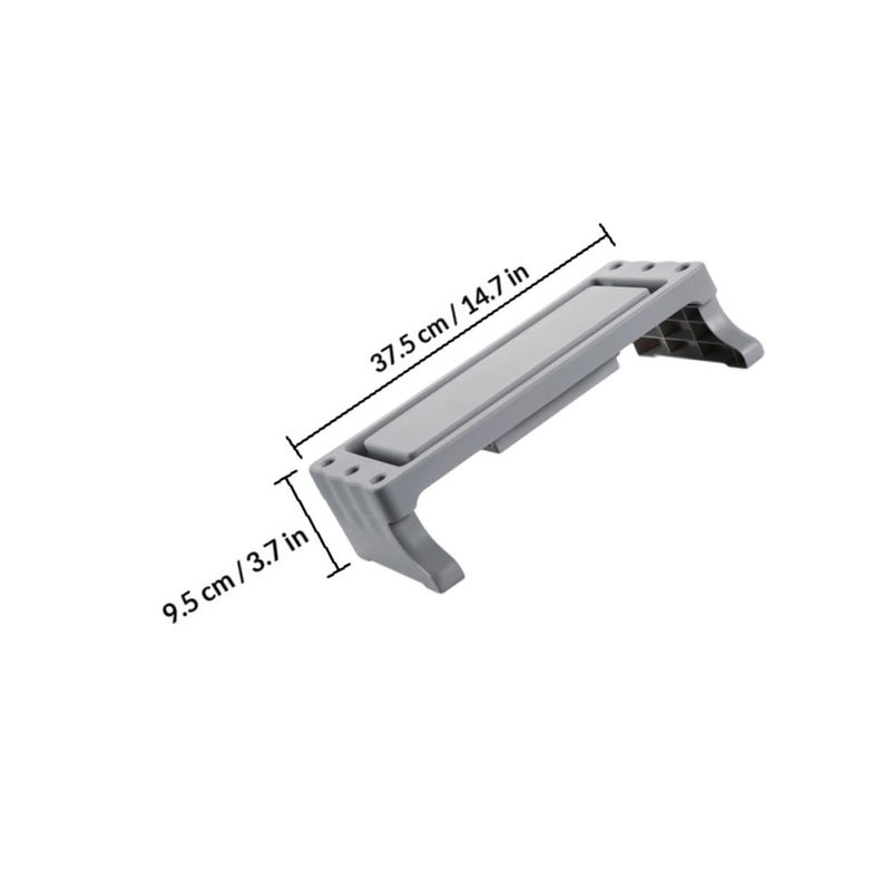 Multifunctional Monitor Stand Riser With Storage Drawer Gray Desktop Organizer Shelf - Image 3