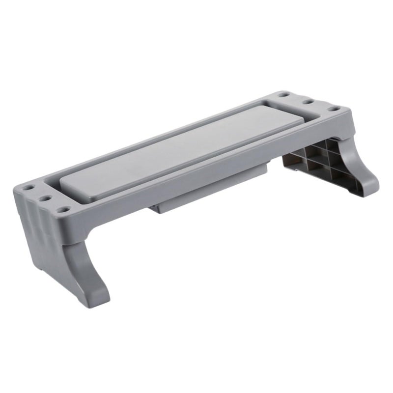 Multifunctional Monitor Stand Riser With Storage Drawer Gray Desktop Organizer Shelf - Image 2
