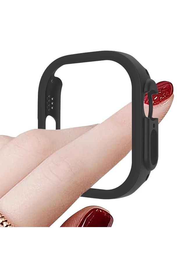 2pcs Matte Protective Case for Apple Watch Ultra 1 2 49mm Transparent Black PC Hard Shell Cover Shockproof Scratch Resistant - Image 4