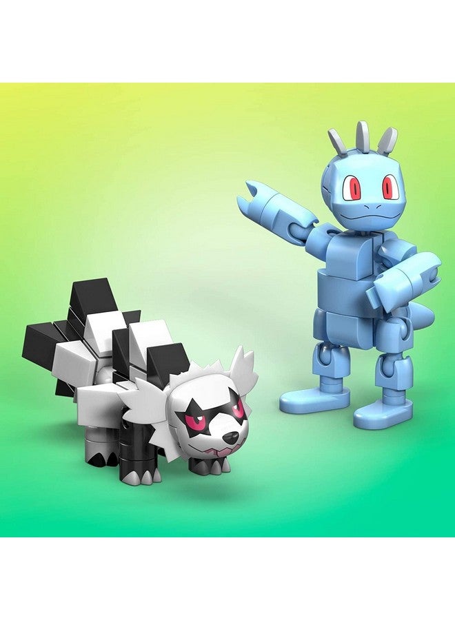 Mega Brands Mega Construx Pokemon Machop Vs. Galarian Zigzagoon Construction Set, Building Toys for Kids (GVK82), Red - Image 4