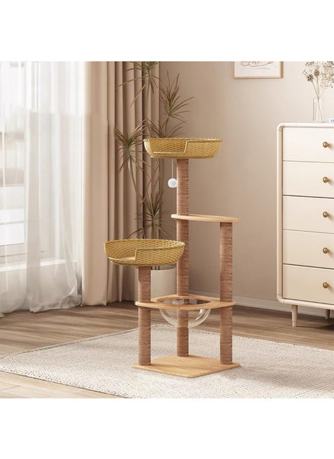 Cat Condo Tower with Sisal Scratching Post MultiLevel Cat Tree Cat Play House and Rest Place for Indoor Cats and Pets