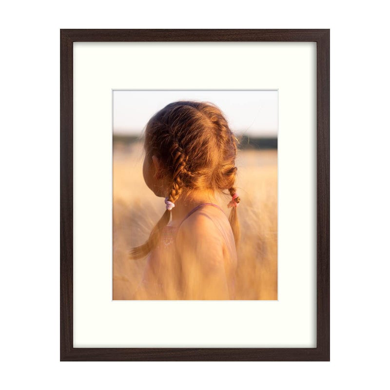 Golden State Art Golden State Art 16x20 Picture Frame with Mat for 11x14  High Definition Glass Wall Mounting Horizontal Vertical Display Brown 1 Pack 