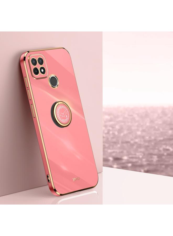 S-TOP Case For Realme C21Y XINLI Straight Edge 6D Electroplate TPU Phone Case with Ring Holder - Image 1