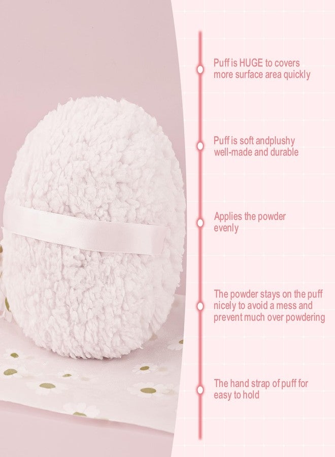 WSYUB Powder Puff, 6 Inch Extra-Large Powder Puff for Body Powder, Body Powder Puff, White - Image 5