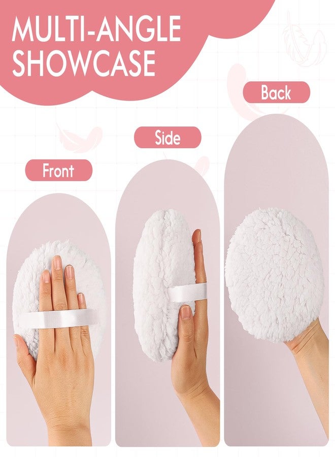 WSYUB Powder Puff, 6 Inch Extra-Large Powder Puff for Body Powder, Body Powder Puff, White - Image 4