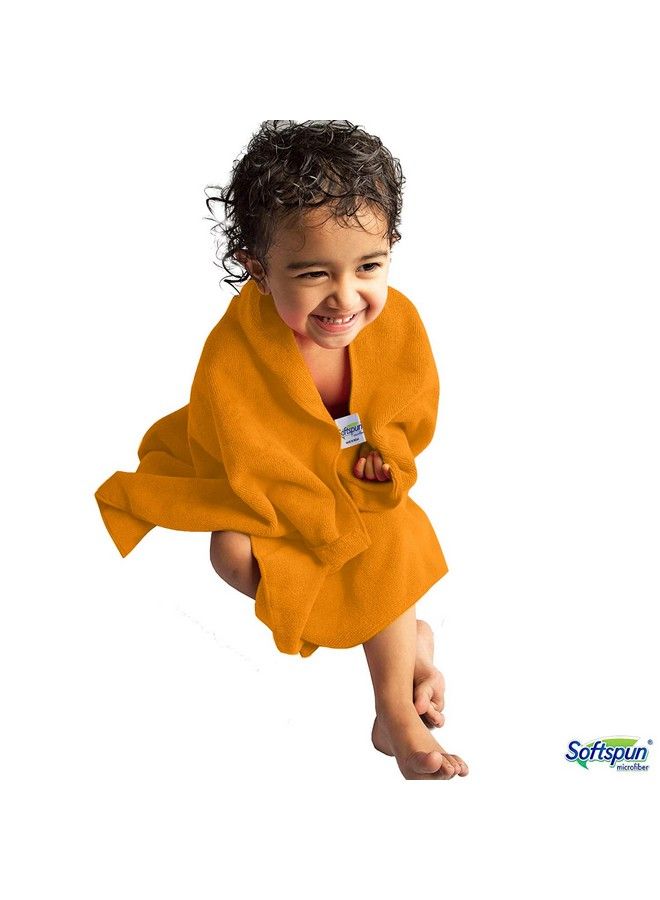 SOFTSPUN Microfiber Hair & Face Care Towel Set Of 4 Piece 40X60 Cms 340 Gsm (Orange). Super Soft & Comfortable Quick Drying Ultra Absorbent In Large Size. - Image 3