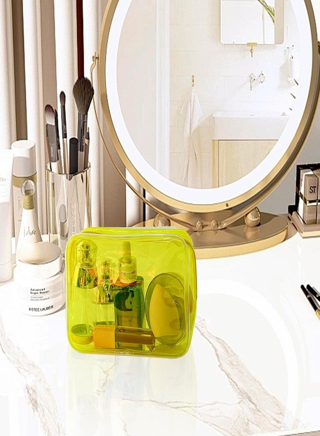 TotePrint 5 PCS Portable Waterproof Solid Makeup Bag Set for Travel, Clear Makeup Bag with Zipper for Purse Brush Bag Pen Pouch (Vivid Group) - Image 5