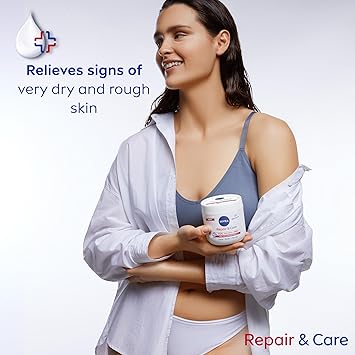 Nivea كريم نيفيا لإصلاح العناية باليوريا المرطب 400 مل كريم جسم غني ومرطب يرطب البشرة الجافة باليوريا والجلسرين لمدة 72 ساعة مثالي للجسم واليدين والوجه - Image 3