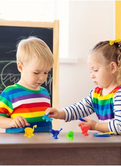 General 9-Piece Soft Silicone Suction Cup Building Blocks Set, Colorful Animal-Shaped Pressure Release Toys for Parent-Child Interactive Play, Perfect for Kids' Rooms.  - Image 4