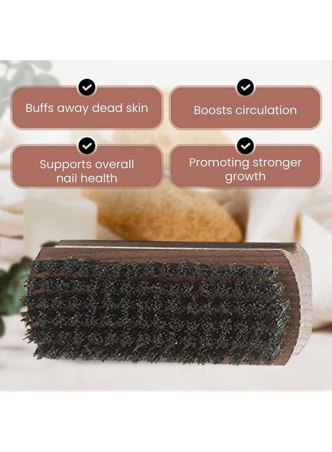 شاش منذ عام 1869 مصنوعة يدويًا في ألمانيا، فرشاة للأظافر واليد مصنوعة من خشب الزان الحراري بشعيرات سوداء - Image 3