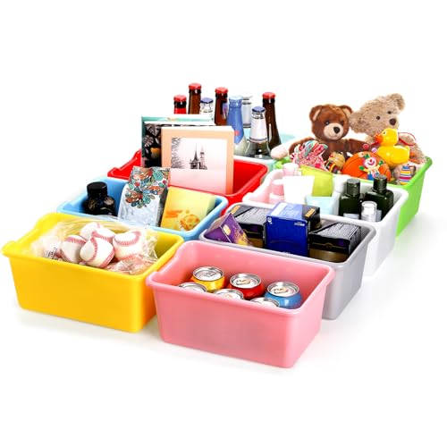 WUWEOT 16 Pack Cubby Bins Classroom Toys Bins, Plastic Books Storage Bins, Easy-to-Grip Stackable Crafts Organizer for Classroom, Nursery, Playrooms And Home Organization - Image 3