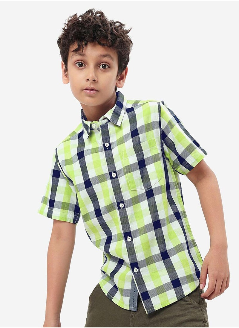 Bonkids Regular Long Sleeve Printed Multicolour Cotton Shirt For Boys 100 % Cotton  - Image 1