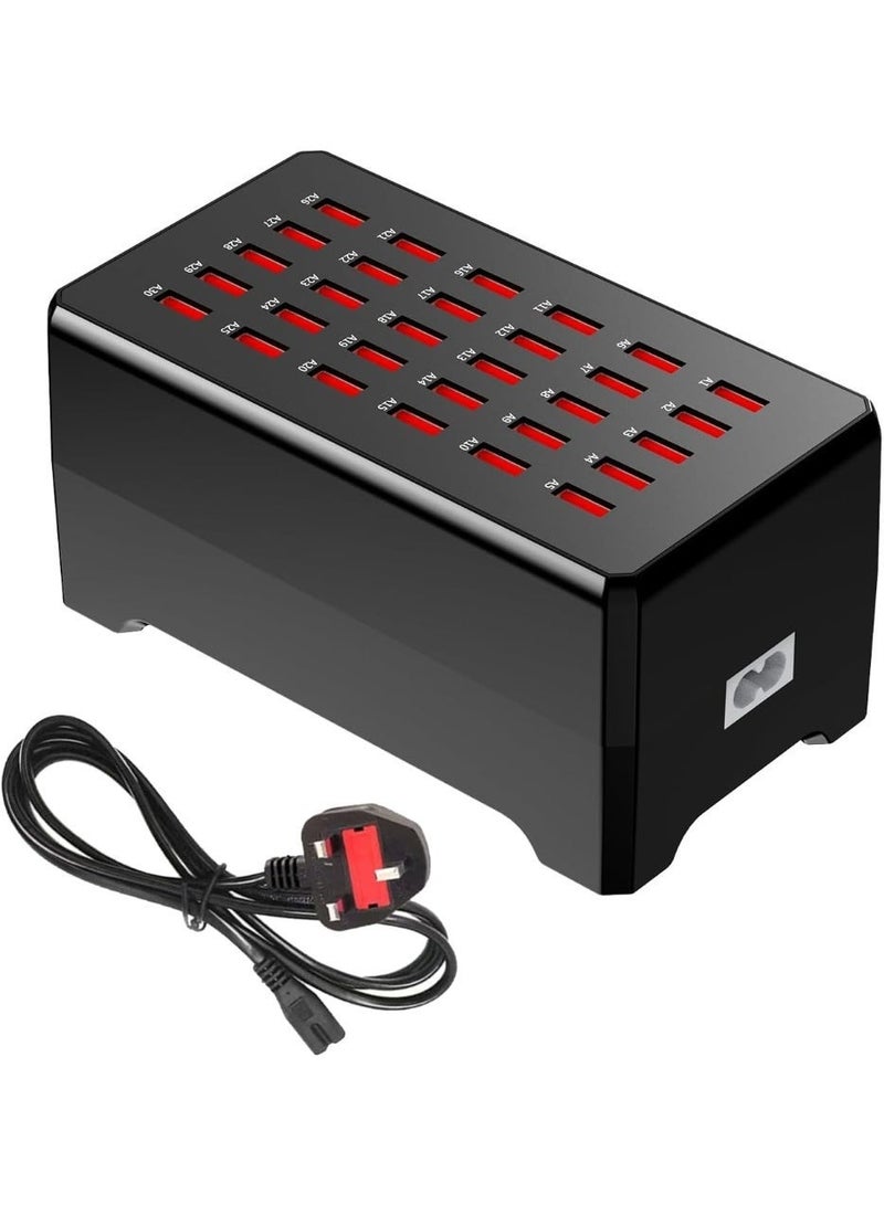 WT268 Multiple Charging Station 150W,30 Ports USB Charger Charger for Smartphones，Tablets and Other USB Devices. - Image 1