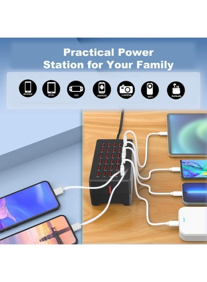 WT268 Multiple Charging Station 150W,30 Ports USB Charger Charger for Smartphones，Tablets and Other USB Devices. - Image 5