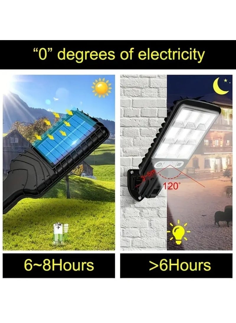 NIBEMINENT NEW 1pc 2200W Outdoor Solar Street Light, Human Body Induction Garden Light With Remote Control, LED Wall Light Garden Light  - Image 3