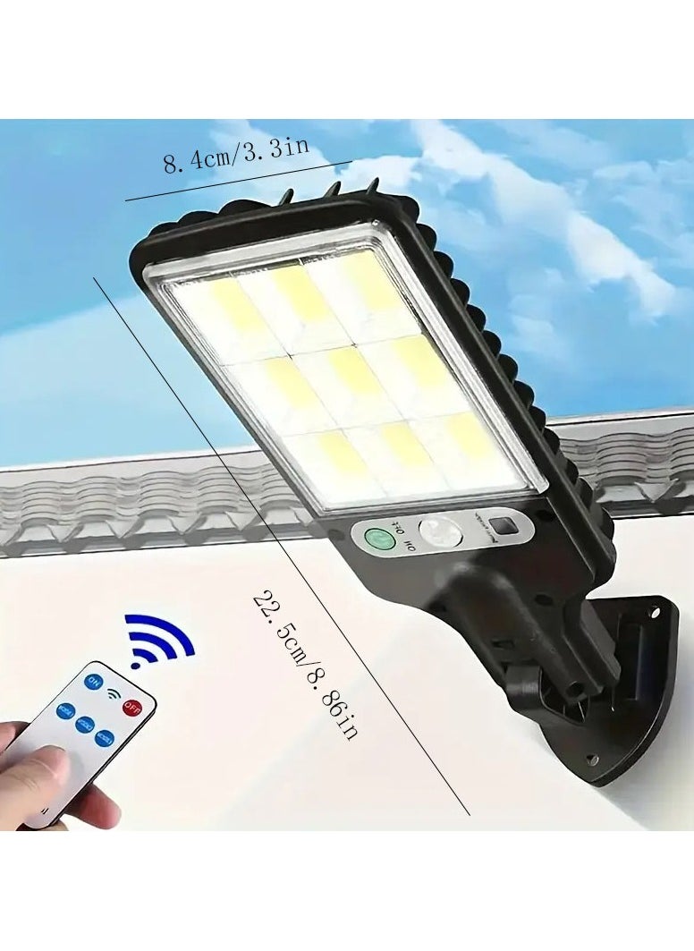 NIBEMINENT NEW 1pc 2200W Outdoor Solar Street Light, Human Body Induction Garden Light With Remote Control, LED Wall Light Garden Light  - Image 1