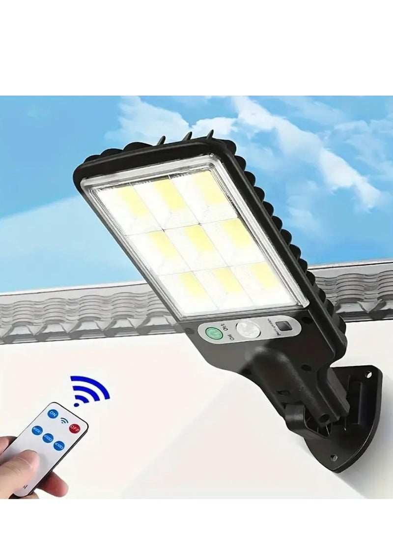 NIBEMINENT - NEW 1pc 2200W Outdoor Solar Street Light, Human Body Induction Garden Light With Remote Control, LED Wall Light Garden Light - Image 1