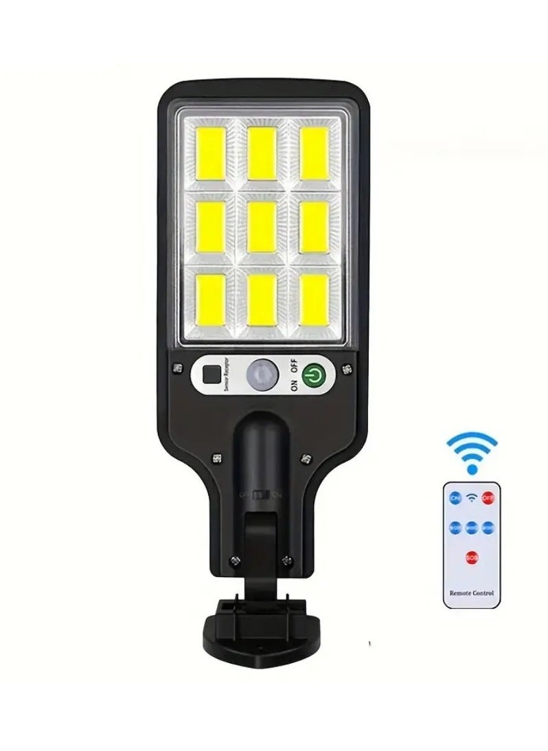 NIBEMINENT - NEW 1pc 2200W Outdoor Solar Street Light, Human Body Induction Garden Light With Remote Control, LED Wall Light Garden Light - Image 1