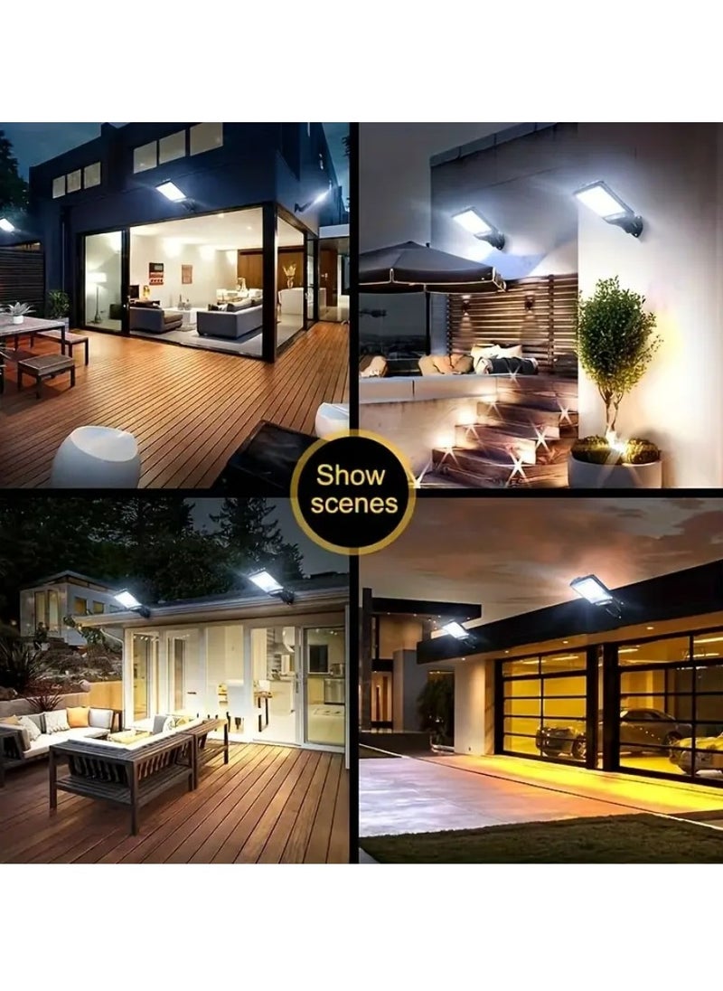 NIBEMINENT - NEW 1pc 2200W Outdoor Solar Street Light, Human Body Induction Garden Light With Remote Control, LED Wall Light Garden Light - Image 1