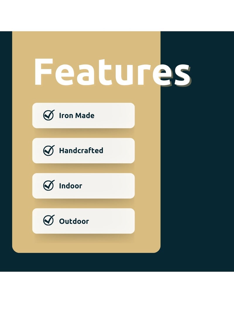 HILALFUL Handmade Decorative Candle Lantern, Small | Suitable for Indoor & Outdoor Décor | Moroccon Arabian Style | For Home Decoration in Ramadan, Eid | Iron | Islamic Gift | Red Glass - Image 5