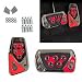 Zosgrew 2 PCS Car Pedal Covers Automotive Brake and Accelerator Pedal Pad Antislip No Drilling Vehicle Foot Treadle Universal Automatic Transmission Brake Pedals Kit for Most Cars Red - Image 2