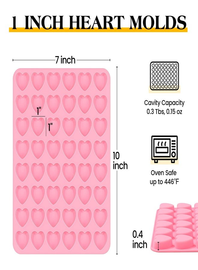 Ahorasky Gummy Candy Molds - 48-Cavity Silicone Gummy Hearts Mold for Kids, Non-stick and Bpa Free for Small Candy Chocolate Gummies Baking - Image 2