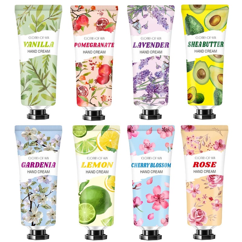 Cristalbox 8 PACK Hand Cream Christmas Gifts for WomenTravel Size in Bulk Lotions for Dry HandsMini Hand Lotion for Mothers Day GiftsEaster Gift for TeensAppreciation GiftBaby Shower Party Gift