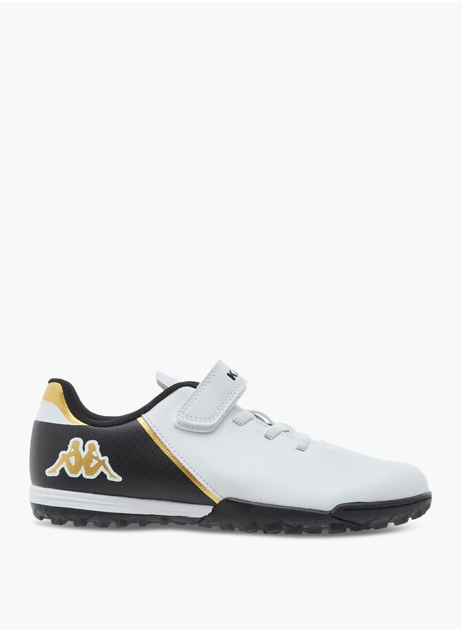 Kappa Boys' Logo Print Sports Shoes with Hook and Loop Closure  - Image 3