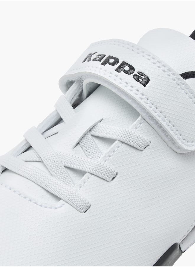 Kappa Boys' Logo Print Sports Shoes with Hook and Loop Closure  - Image 4