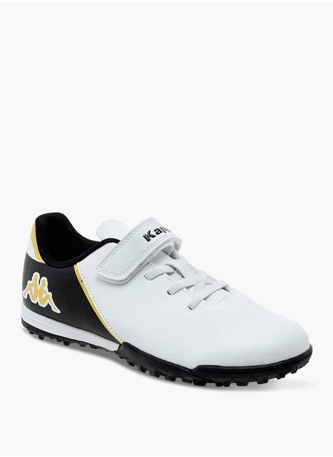 Kappa Boys' Logo Print Sports Shoes with Hook and Loop Closure