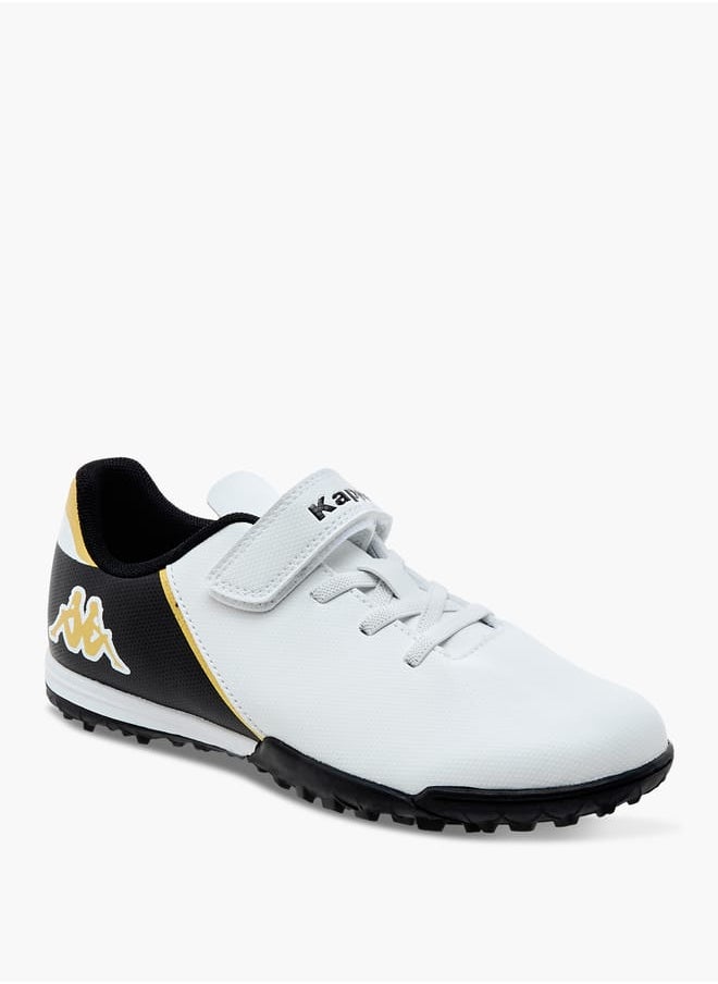 Kappa Boys' Logo Print Sports Shoes with Hook and Loop Closure  - Image 2
