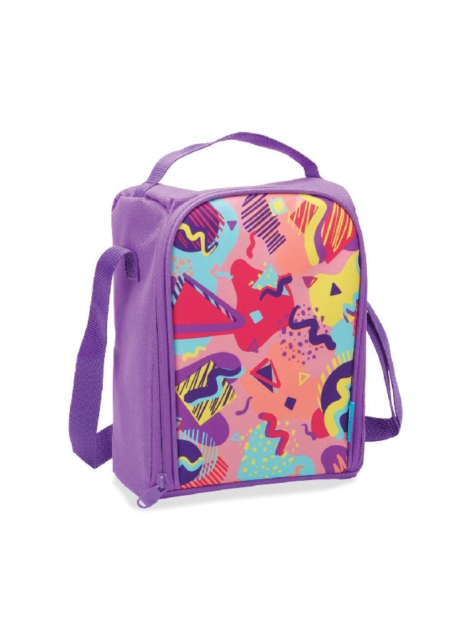 smash Printed Zipper Closure Lightweight Insulated Lunch Bag Multicolor 27 x 22 x 13.8 cm 20881