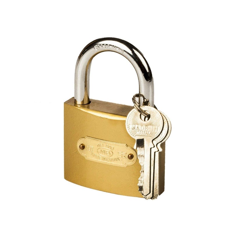 UPDESH Premium Copper Key Lock with 3 Additional Keys Ideal for Suitcase Small Bag Home Shutters Cabinet 38 mm Pack3  - Image 1