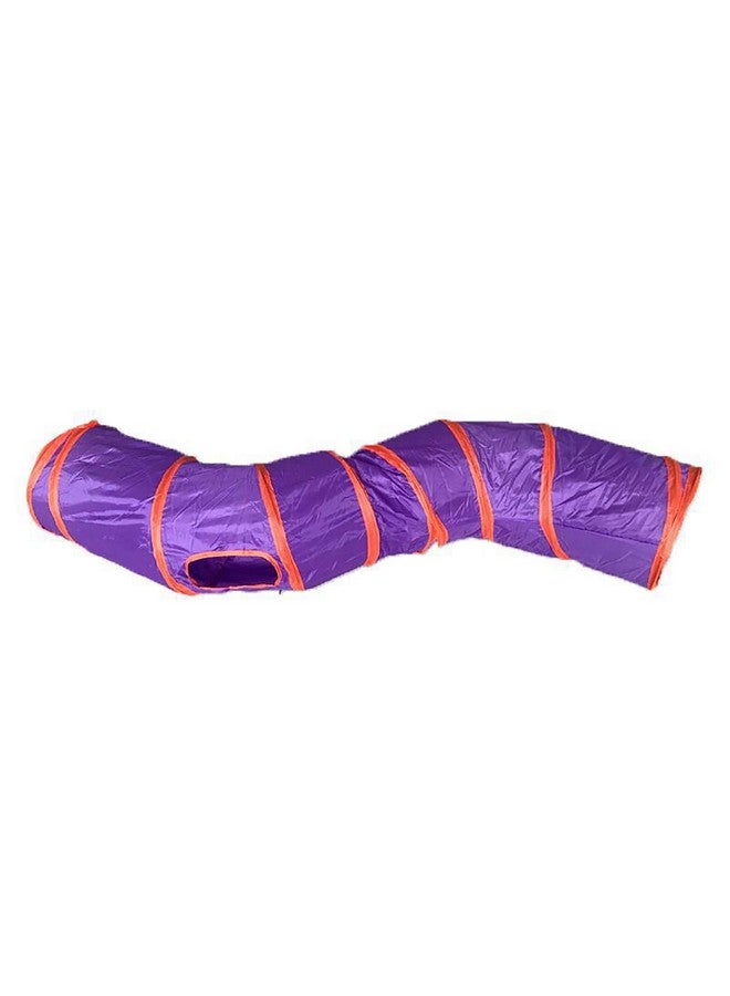 iCAGY Cat Tunnel For Indoor Cats Interactive, Rabbit Tunnel Toys, Pet Toys Play Tunnels For Cats Kittens Rabbits Puppies Crinkle Pop Up 47" Shape S - Image 1