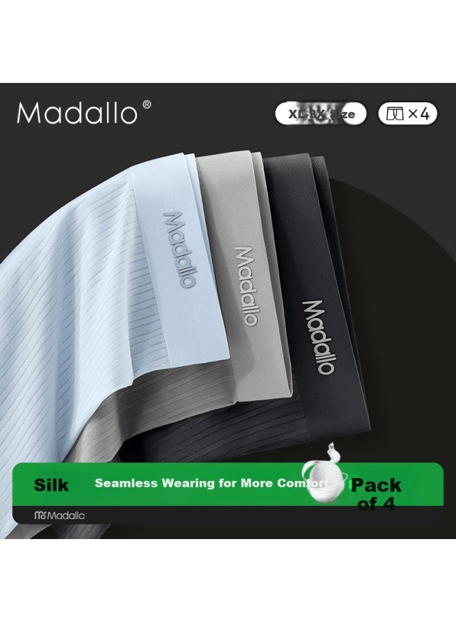 Madallo Men's Ice Silk Seamless Boxer Briefs 7a Antibacterial Summer Cooling Trunks - Image 1