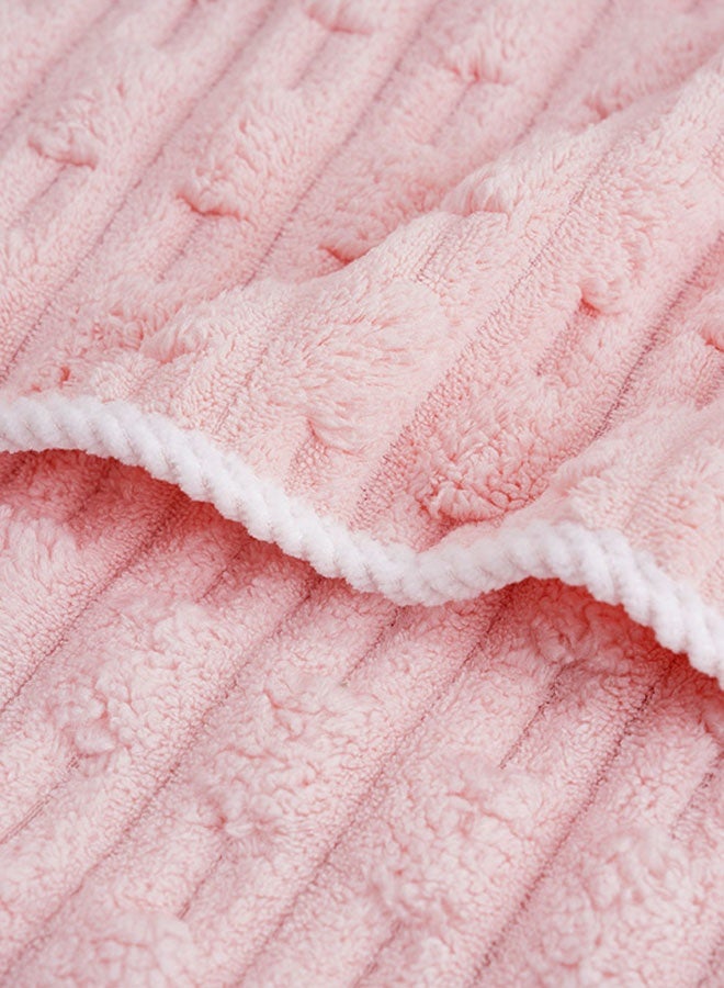 Hanayo 2 Pcs Bath Towel Set Soft Bath Towels for Men & Women Fast Absorbent Face Bath Towel Set for Bathroom  Hotels Spa(Pink) - Image 5