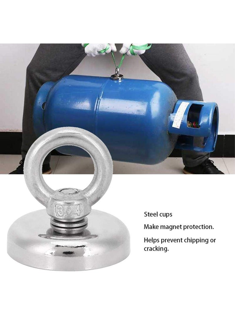 Walfront Walfront 1PC Magnetic Hook Magnet Hook 55lbs25KG Lifting Fishing Design Magnet Power Tool Accessory N35 3Layer Coating for Office Homes Hanging Fixing Use  - Image 5