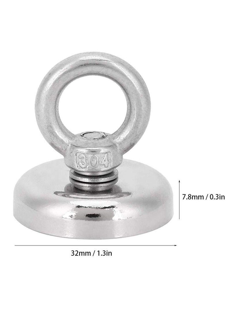 Walfront Walfront 1PC Magnetic Hook Magnet Hook 55lbs25KG Lifting Fishing Design Magnet Power Tool Accessory N35 3Layer Coating for Office Homes Hanging Fixing Use  - Image 2