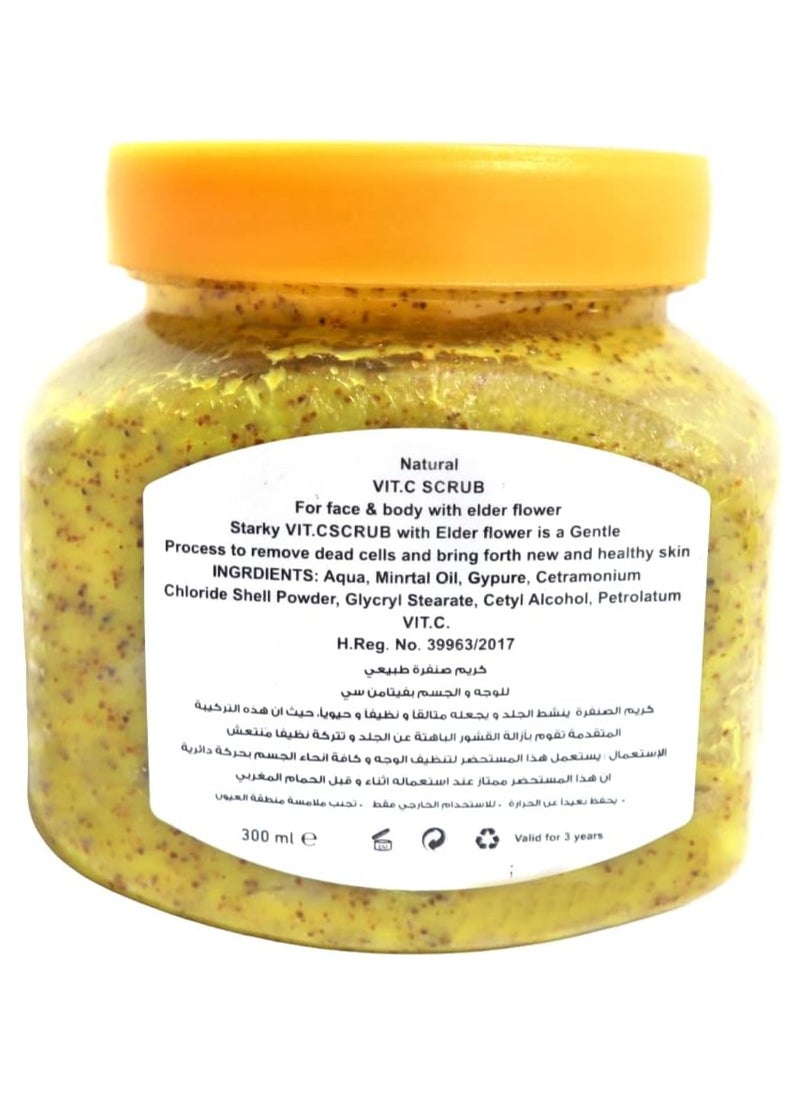 Starky Natural Scrub Cream With Vitamin C For Face And Body - 300 ml  - Image 2