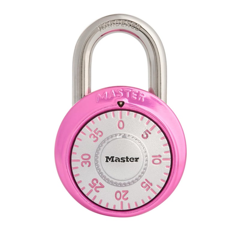 Master Lock 1530DPNK Locker Lock Combination Padlock, 1 Pack, Pink - Image 1