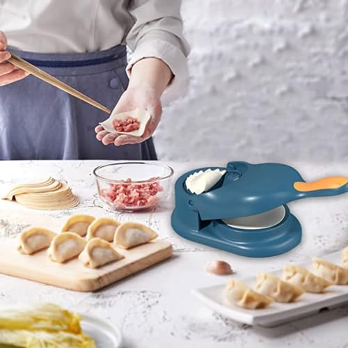 MBKOH 2 in 1 Dumpling Maker Ghughra Momos Maker Machine, Skin Press Mould for Gujiya Ghughra Mould Machine, Kitchen Dumpling Making Tool with Dumpling Puri Maker(Design 1) - Image 4