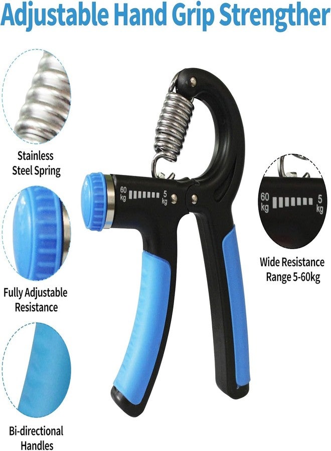 XYNO Hand Grip Strengthener, 2 Pack, Adjustable Resistance 10-130 lbs, Forearm Exerciser with Counter, Grip Strength Trainer (DEEP BLUE) - Image 3