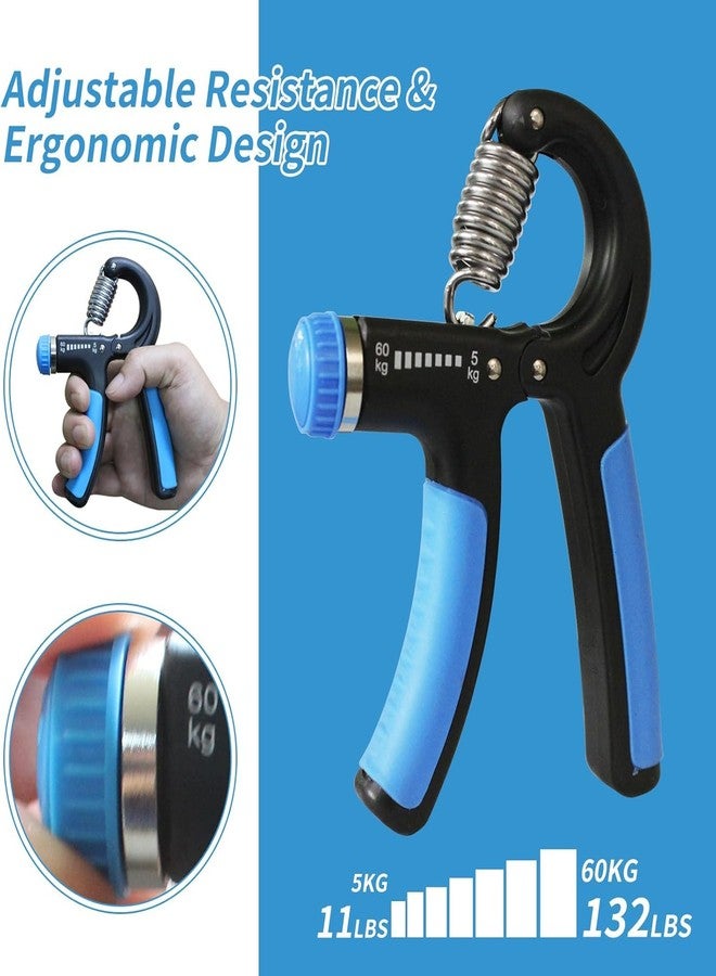 XYNO Hand Grip Strengthener, 2 Pack, Adjustable Resistance 10-130 lbs, Forearm Exerciser with Counter, Grip Strength Trainer (DEEP BLUE) - Image 2