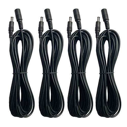 Taveky DC 12V Power Extension Cord Cable 15ft (5m) 2.1mm x 5.5mm Power Adapter Supply Extension Cable for CCTV Security Cameras IP Camera DVR Standalone, LED Light Strip, Baby Monitor, Router (4 Pack) - Image 5