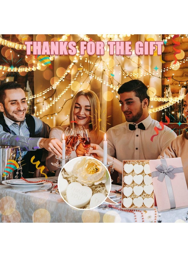 Demissle 60 Sets Scented Heart Soap Favors for Guests Baby Shower Favors Soaps Thank You Gifts Soap with Thank You Tags Drawstring Organza Bag Guests Wedding Party Bridal Shower Gift Favors (White) - Image 5