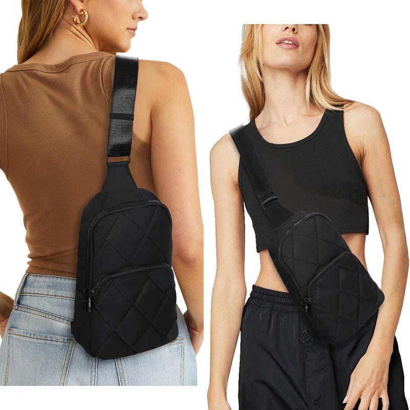 YFGBCX Quilted Sling Bag for Women Puffer Crossbody Bag Sling Backpack Purse Lightweight Fanny Pack Puffy Chest Bag - Image 2