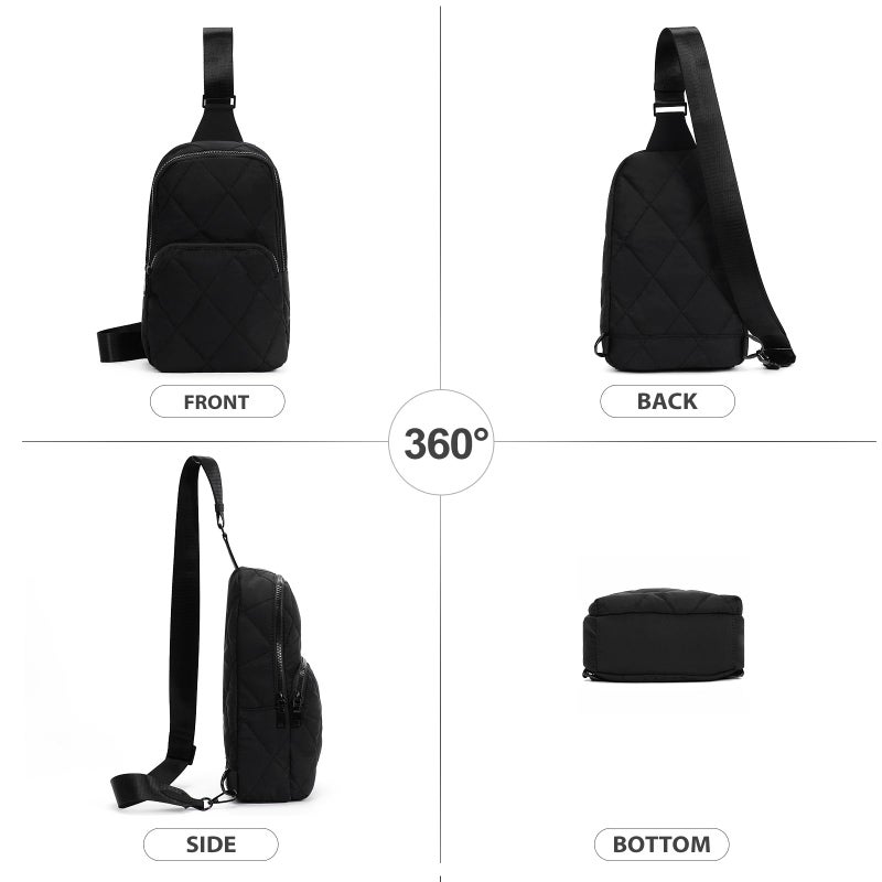 YFGBCX Quilted Sling Bag for Women Puffer Crossbody Bag Sling Backpack Purse Lightweight Fanny Pack Puffy Chest Bag - Image 3