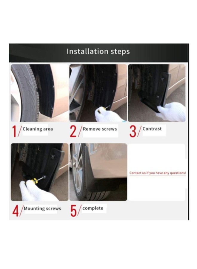 Mud Flaps for Toyota Yaris 2008–2013 Custom Fit Car Fender Splash Guards - Image 4