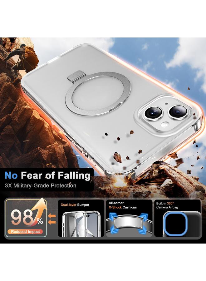 اس-توب جراب لهاتف iPhone 13 Frost Skin Feel MagSafe Holder 360 جراب كامل للجسم - Image 3